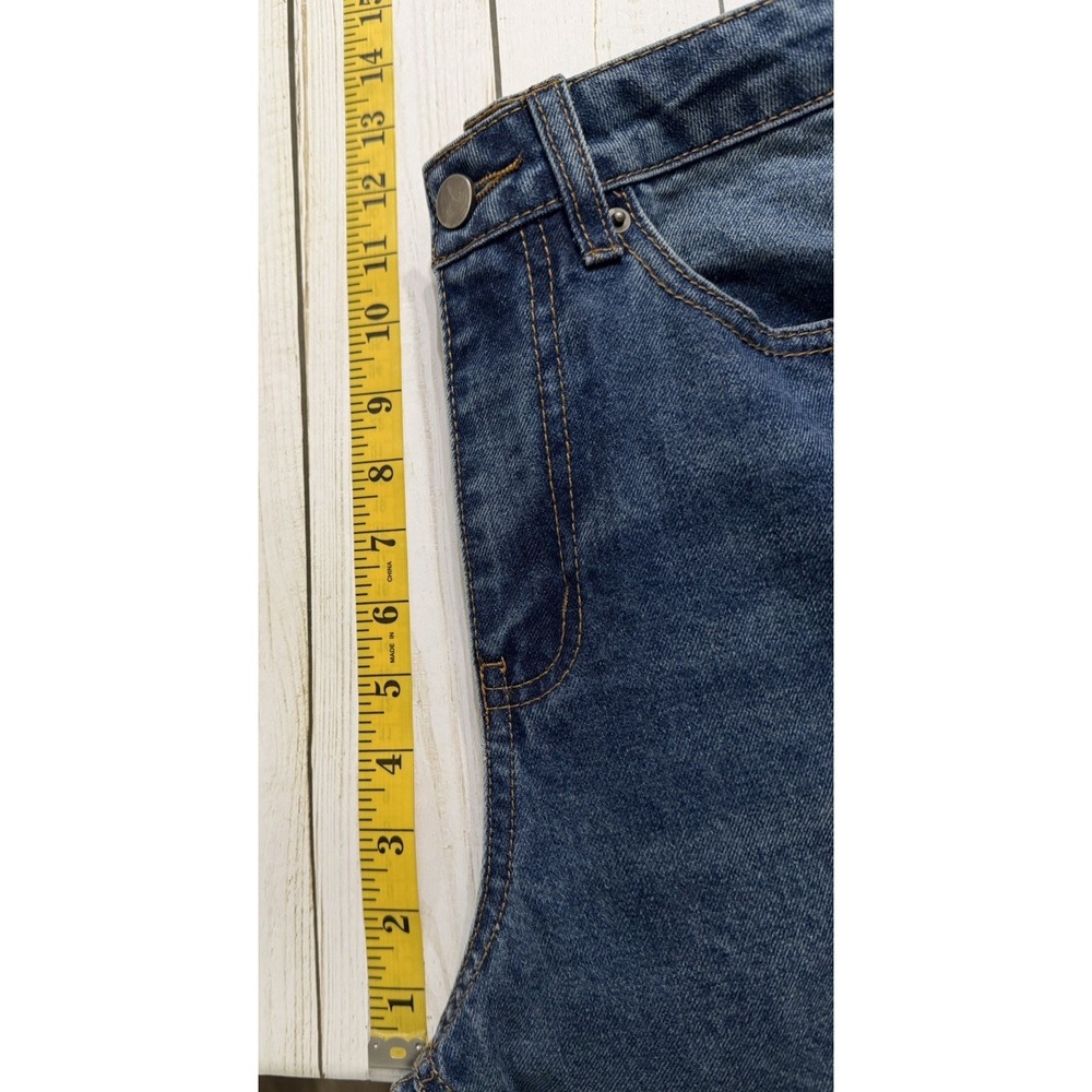 Tinseltown High Waist Wide Leg Cuffed Jeans High Rise Med Wash Womans Sz 0 - Picture 4 of 8